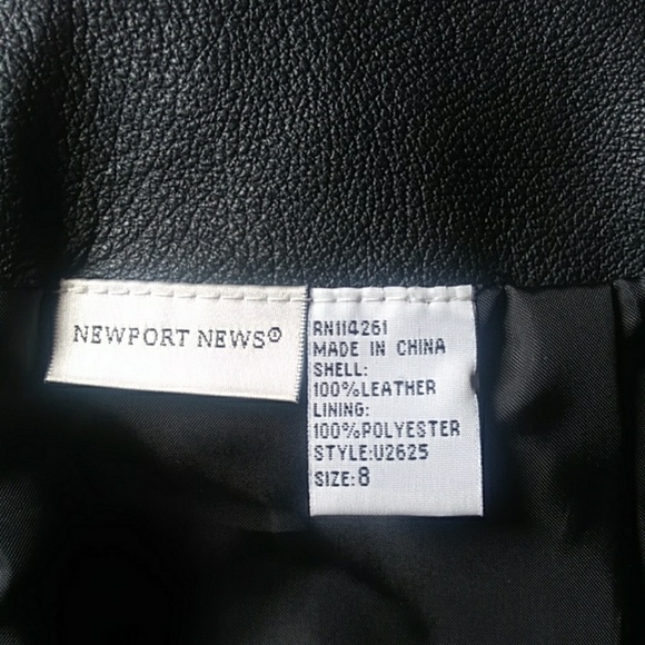 Newport News size: 8 100% leather skirt. - Picture 3 of 4
